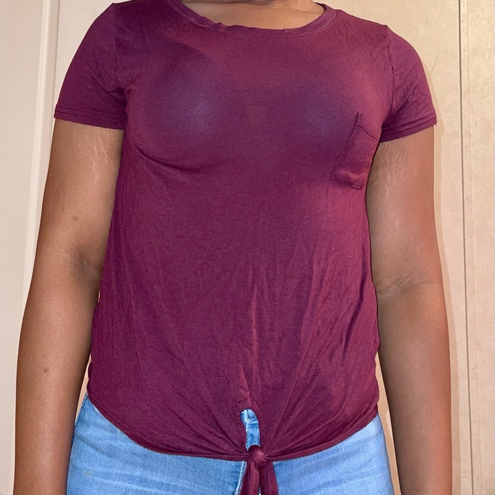 Burgundy blouse